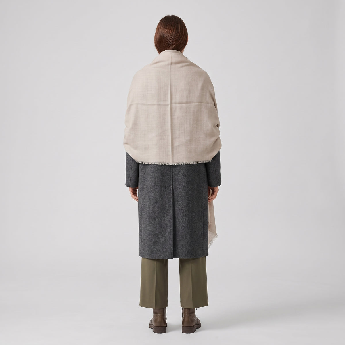 ASHTA Elegant Fringed Linen Scarf - view 4