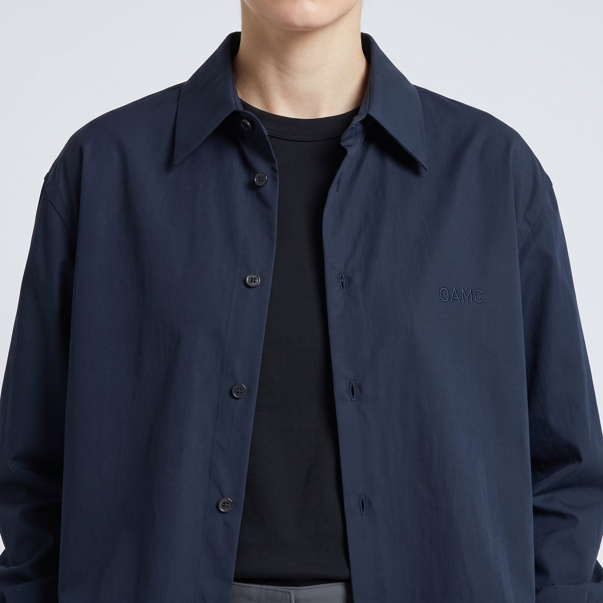 Minimalist Navy Cotton Shirt