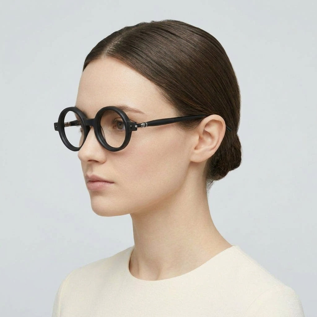 KUBORAUM Sculptural Matte Round Sunglasses - view 3