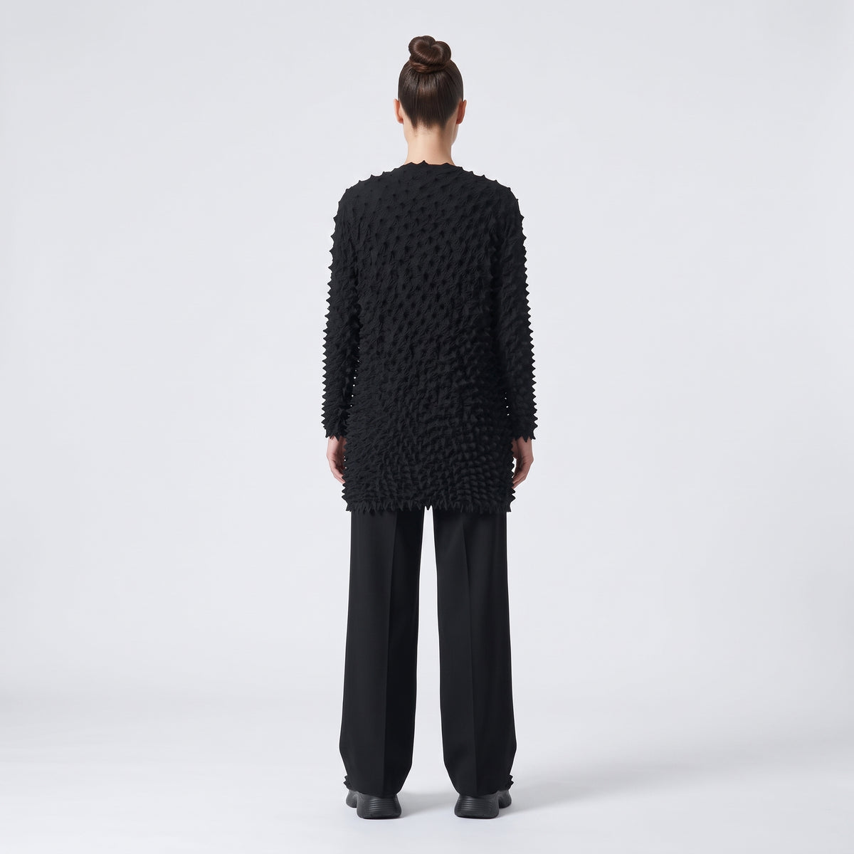BUNZABURO Textured Shibori Open Cardigan - view 4