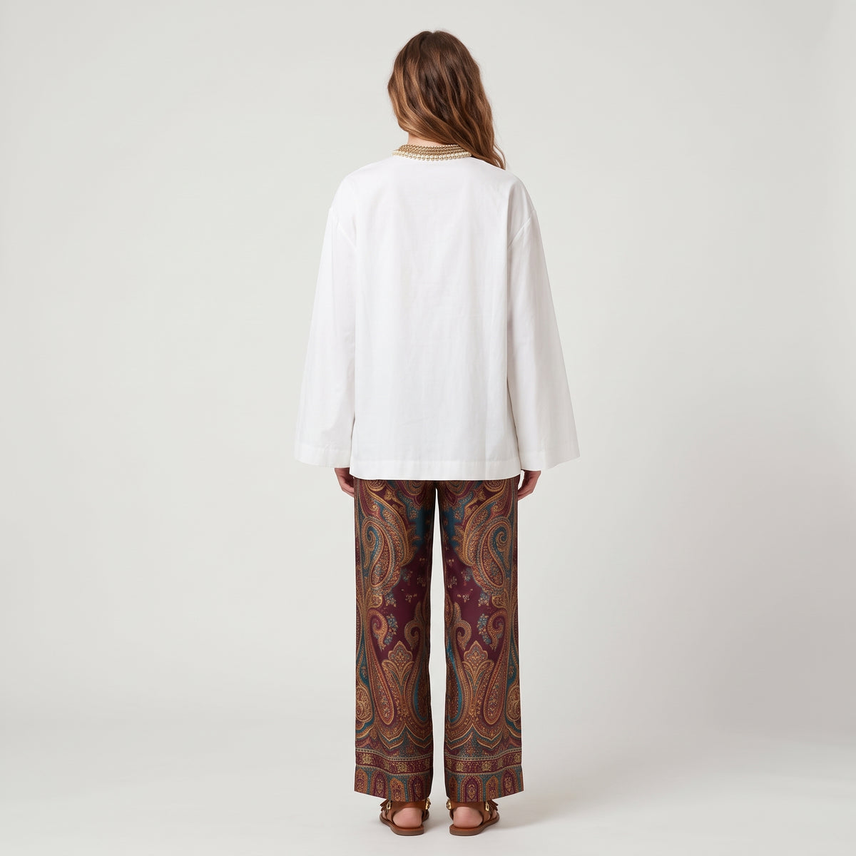 ETRO Lace-Up Embellished White Blouse - view 5