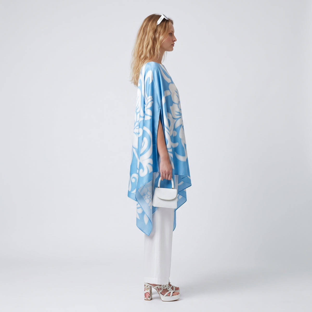 ETRO Blue Floral Silk Cover-Up - view 4