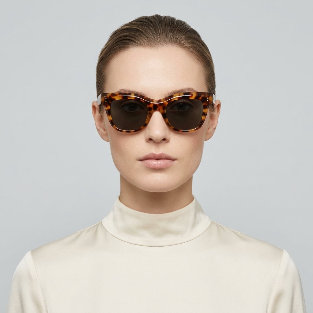 Classic Tortoiseshell Square Sunglasses