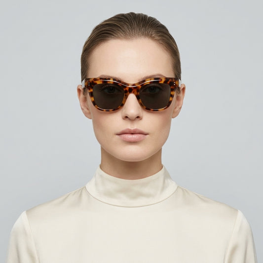 Classic Tortoiseshell Square Sunglasses