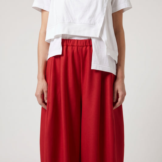 COMME DES GARCONS Red Voluminous Draped Trousers - view 2