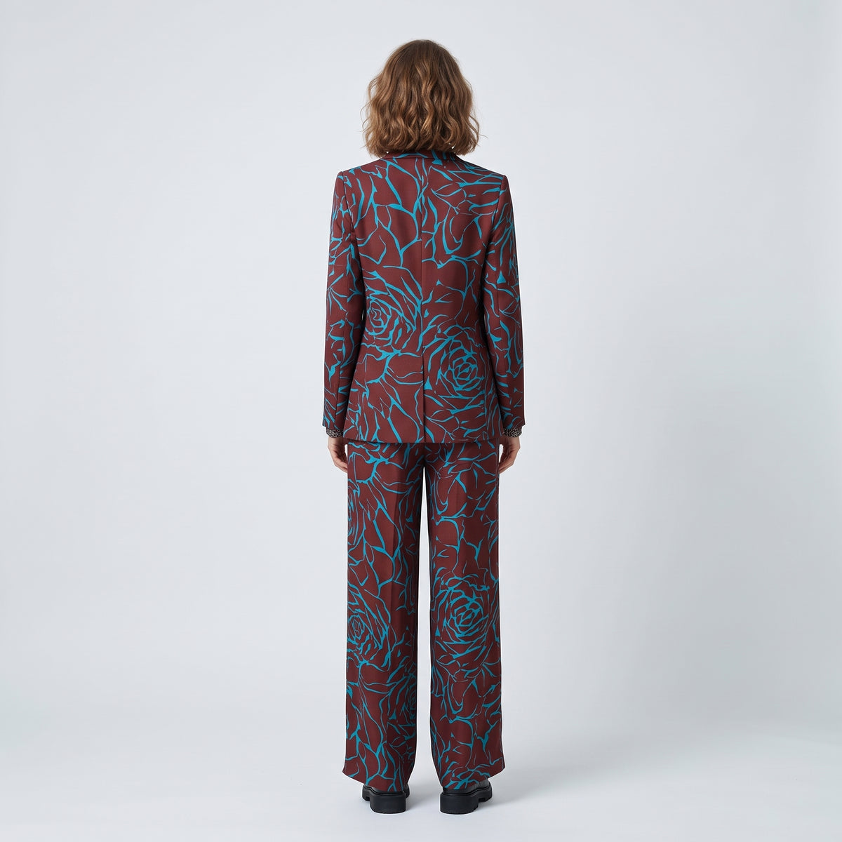 Floral Print Wide Leg Trousers