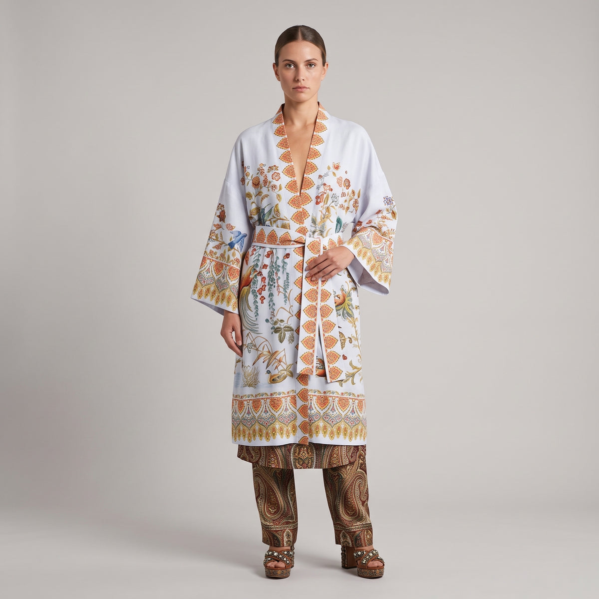 ETRO Floral Print Belted Kimono - view 3