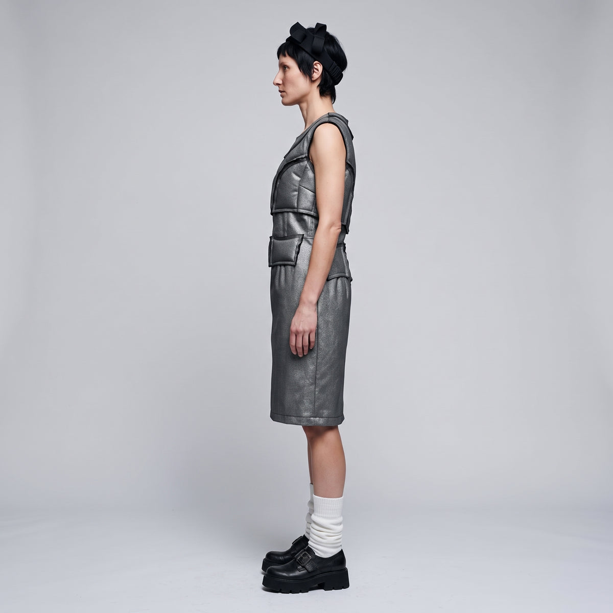 COMME DES GARCONS Avant-Garde Metallic Padded Dress - view 4