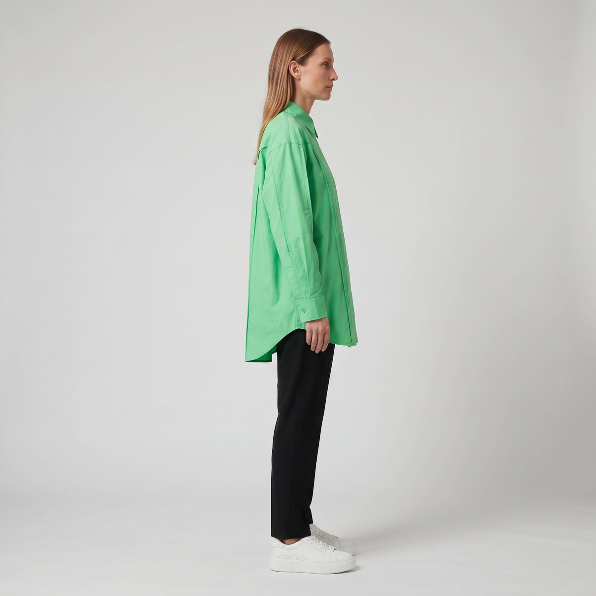 AKNVAS Green Paneled Button-Down Shirt - view 4