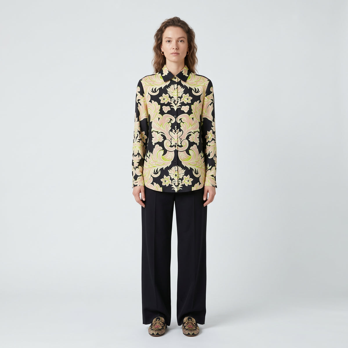 ETRO Black Baroque Floral Printed Shirt - view 3