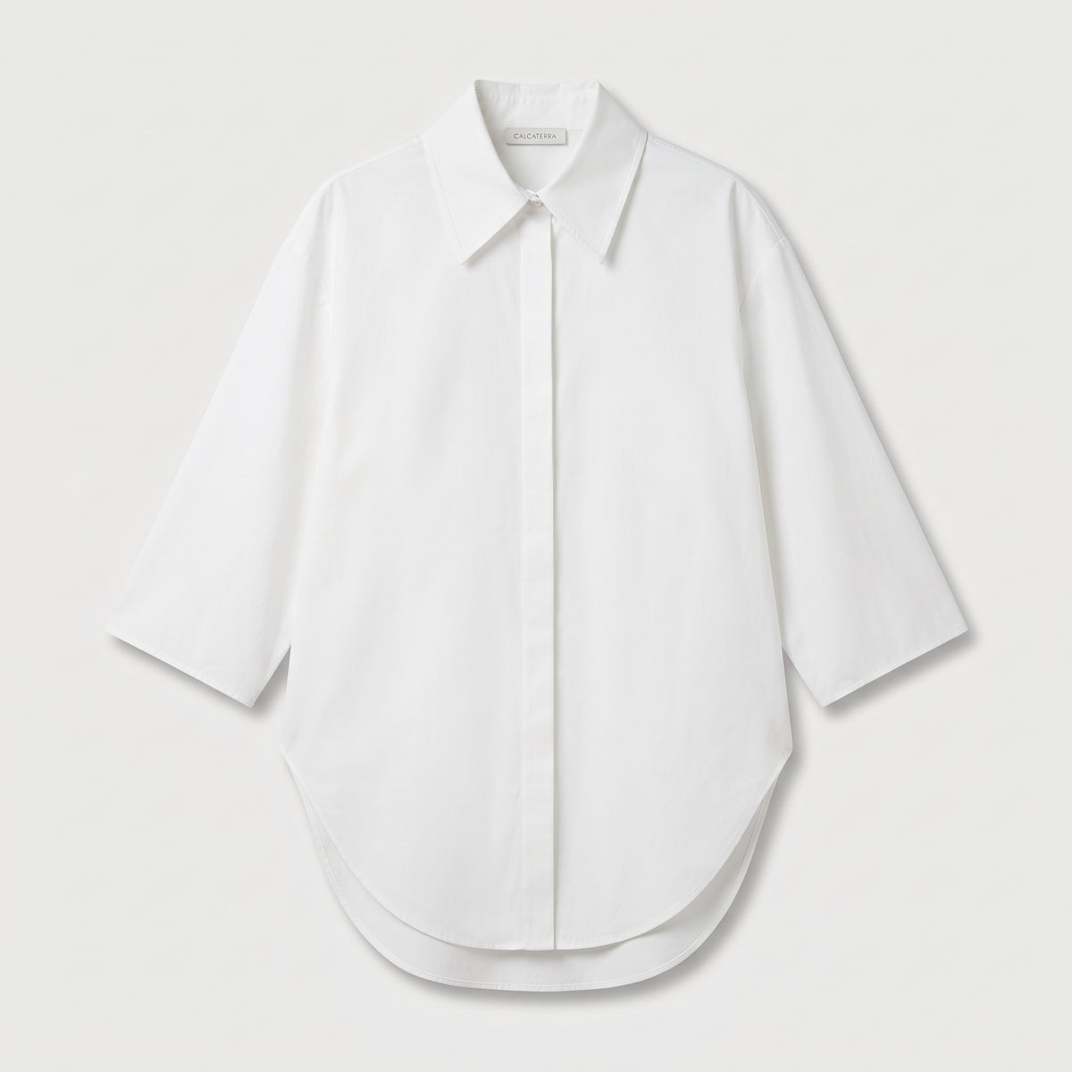 CALCATERRA Oversized White Cotton Shirt