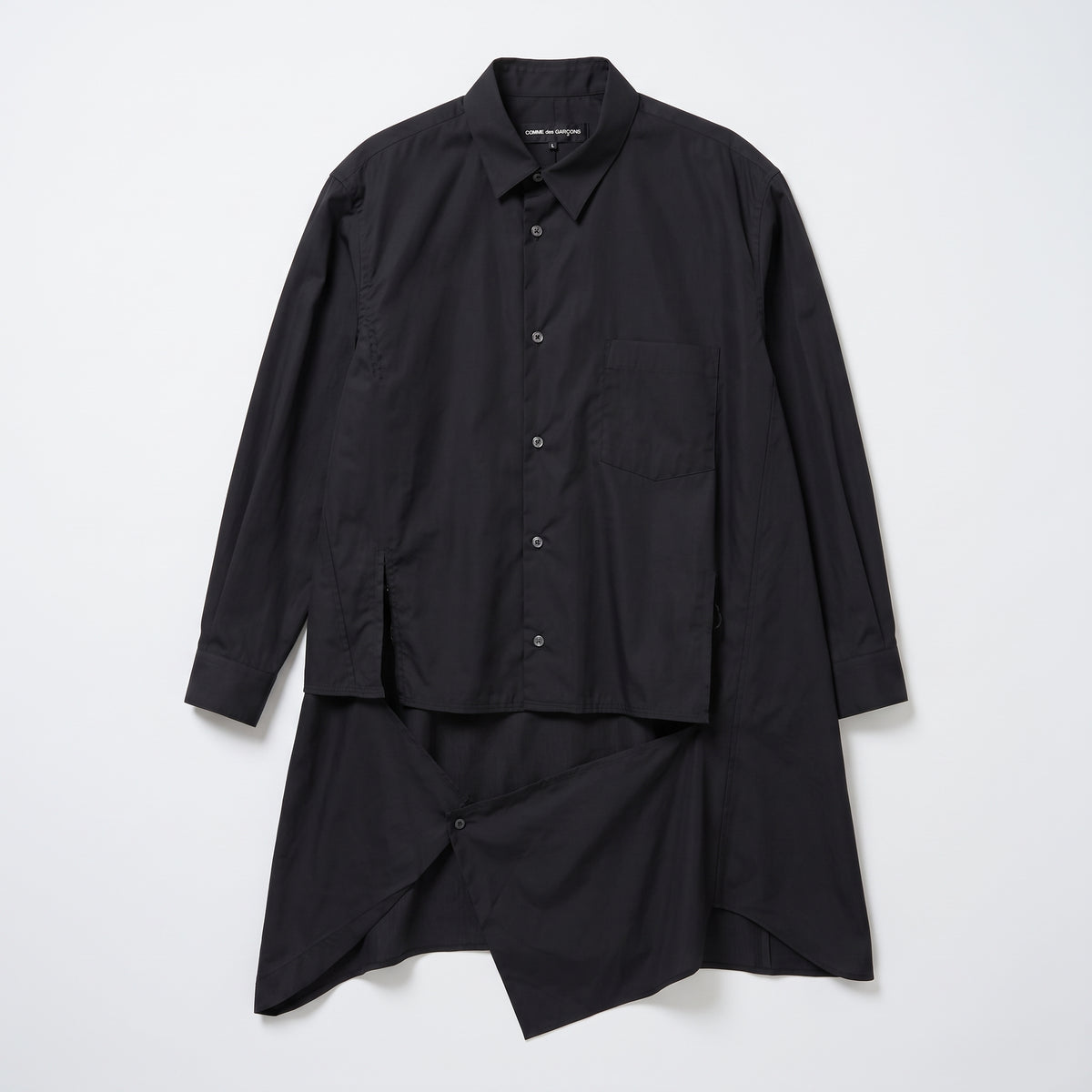 COMME DES GARCONS Asymmetric Layered Cotton Shirt