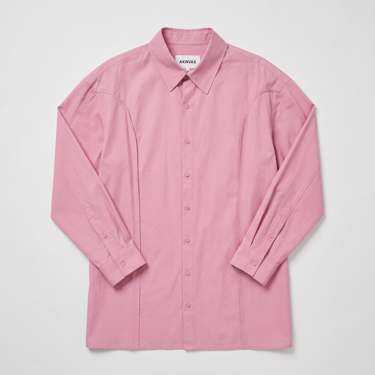 AKNVAS Rose Pink Paneled Cotton Shirt