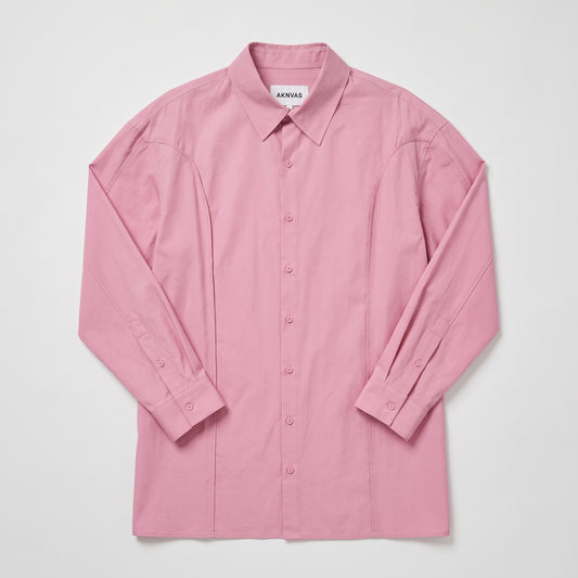 AKNVAS Rose Pink Paneled Cotton Shirt