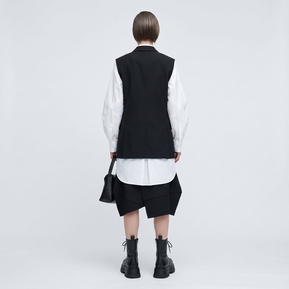 COMME DES GARCONS Sculpted Sleeve White Shirt - view 5