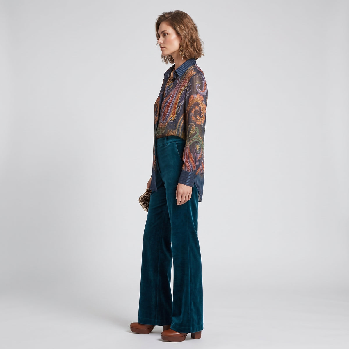 ETRO Multicolor Paisley Sheer Shirt - view 5