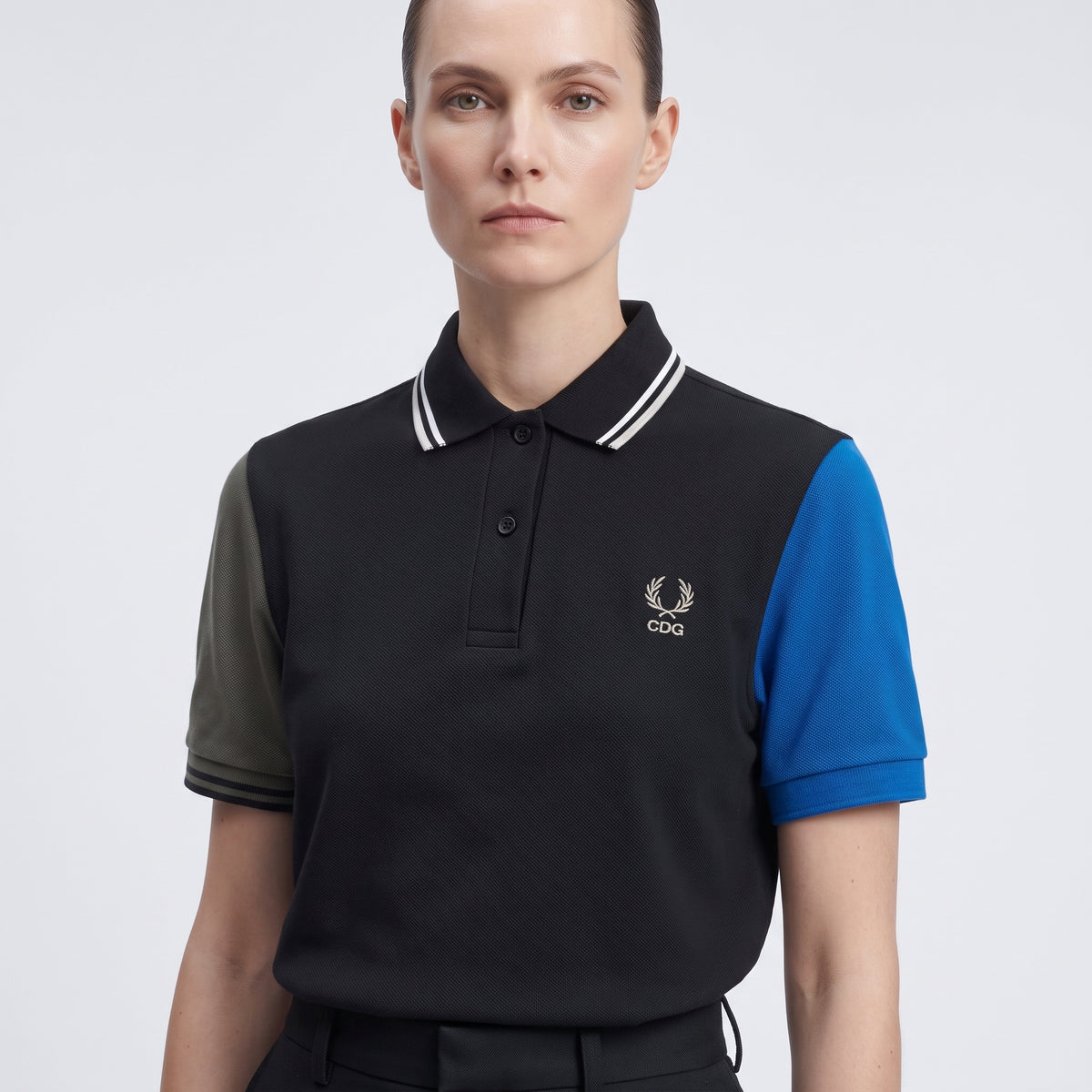 CDG CDG Colorblock Cotton Polo Shirt - view 2