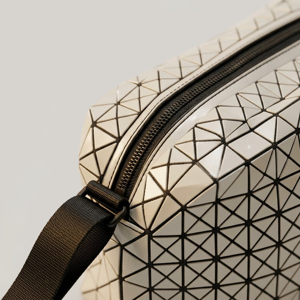 Geometric Metallic Crossbody Bag