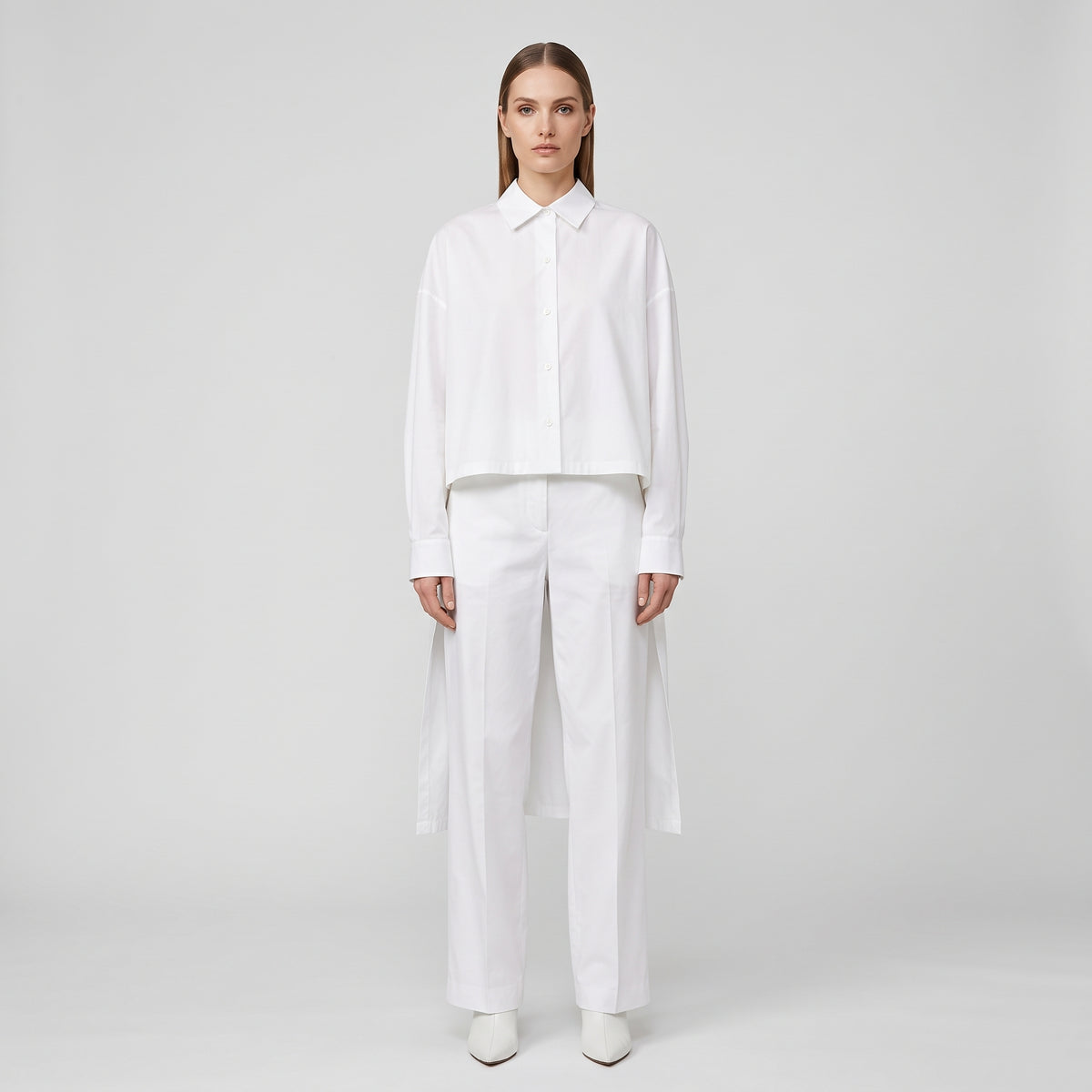 ALBERTA FERRETTI Layered White Cotton Shirt - view 4