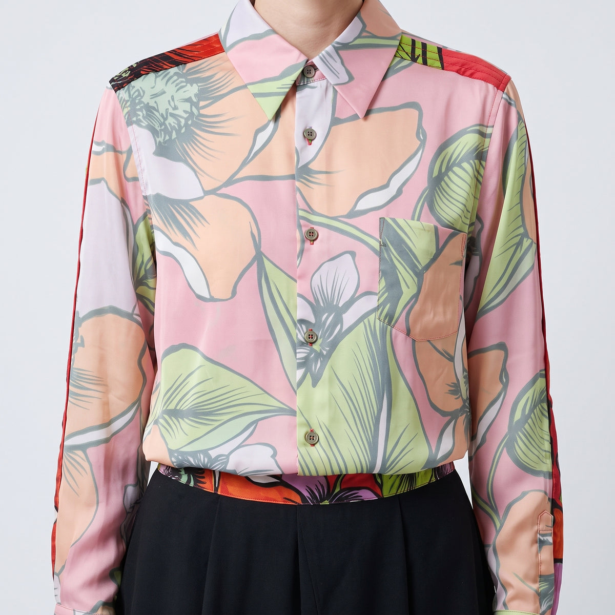 COMME DES GARCONS Multicolor Floral Long Sleeve Shirt - view 2