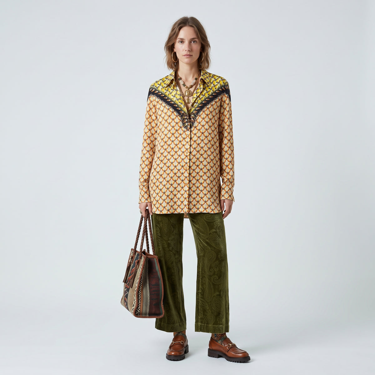 ETRO Multi-Patterned Long Sleeve Shirt - view 3