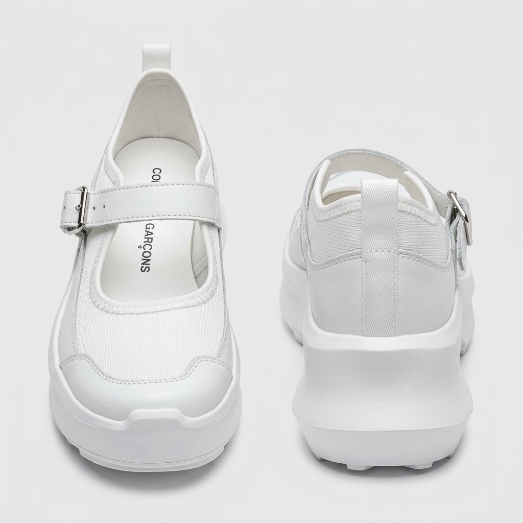 White Platform Mary Jane Sneakers