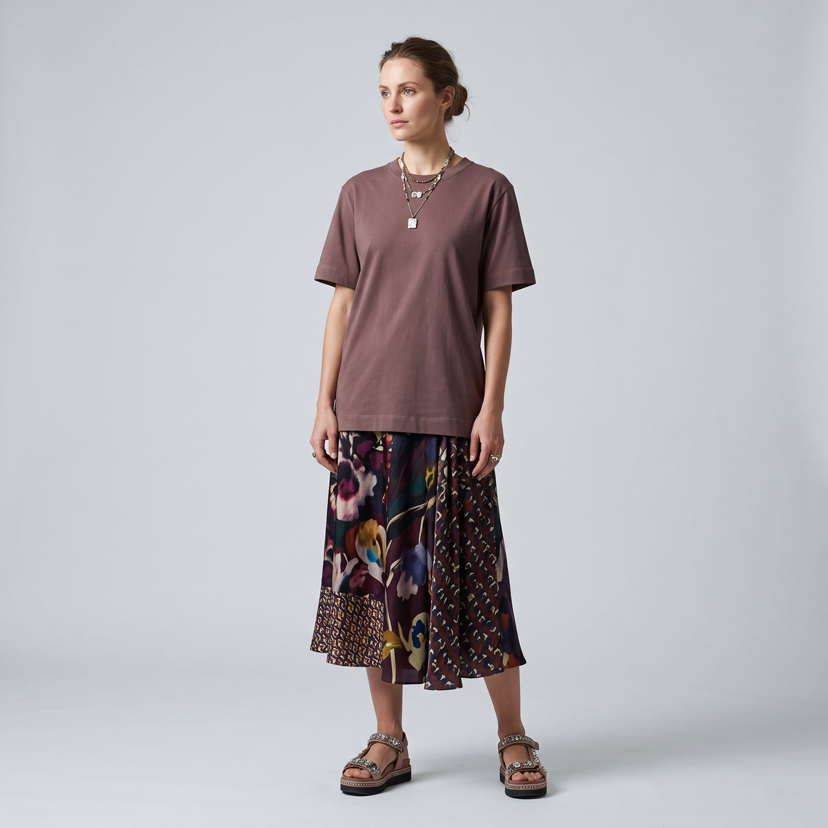 DRIES VAN NOTEN Aubergine Supima Cotton T-Shirt - view 3