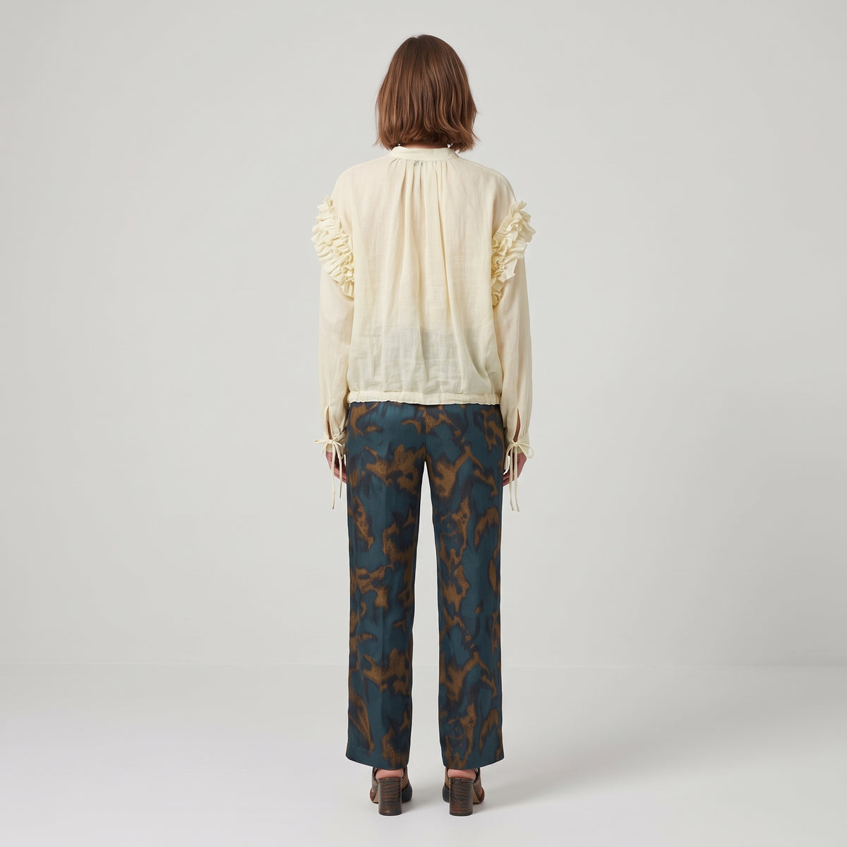 DRIES VAN NOTEN Ivory Ruffled Wrap Blouse - view 5