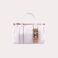 Logo Plaque Leather Handbag