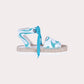 Lace Up woven Sandals