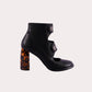 Leopard Heel Leather Boots