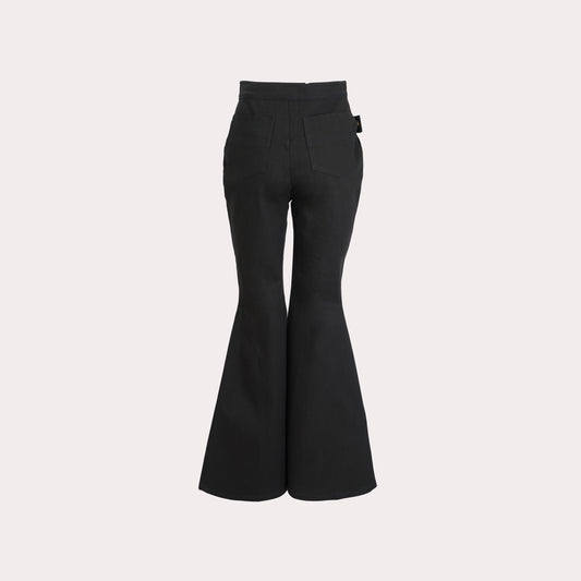 Flared Slim-Fit Trousers